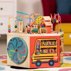 B. toys Wooden Activity Cube - Youniversity