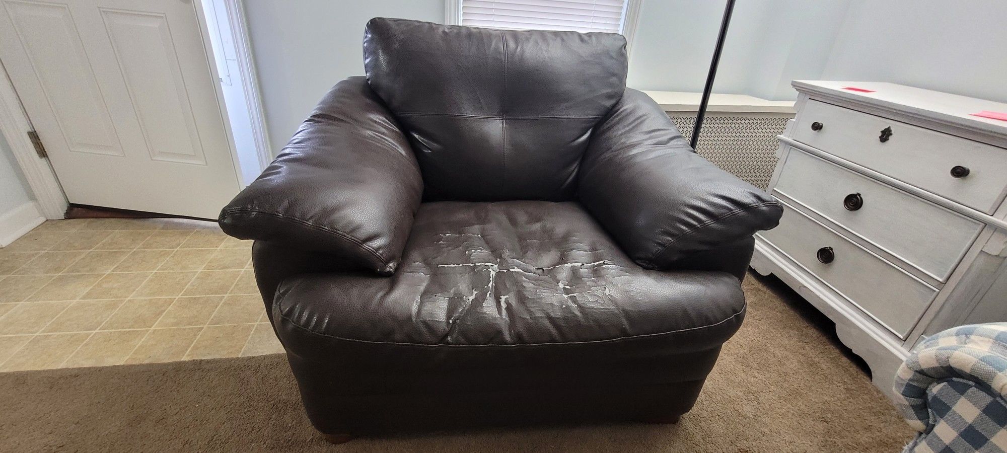 Oversize Armchair, Pleather