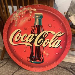 1980 Plastic Coca Cola Sign 