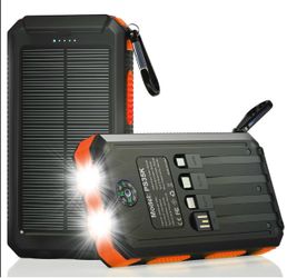 Solar Charger Power Bank 20000mAh, portable charger