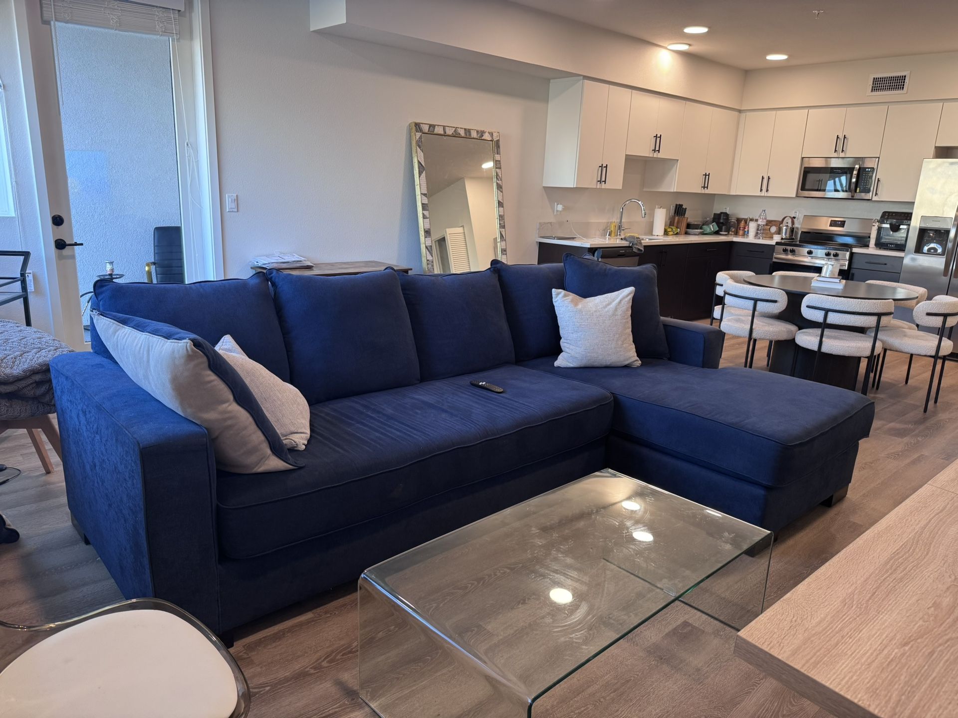 Comfortable two piece sectional couch