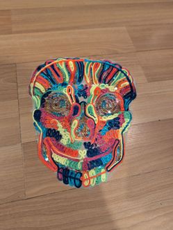 Iron on color skull