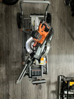 RIDGID 12-inch Sliding Miter Saw with Rolling Stand