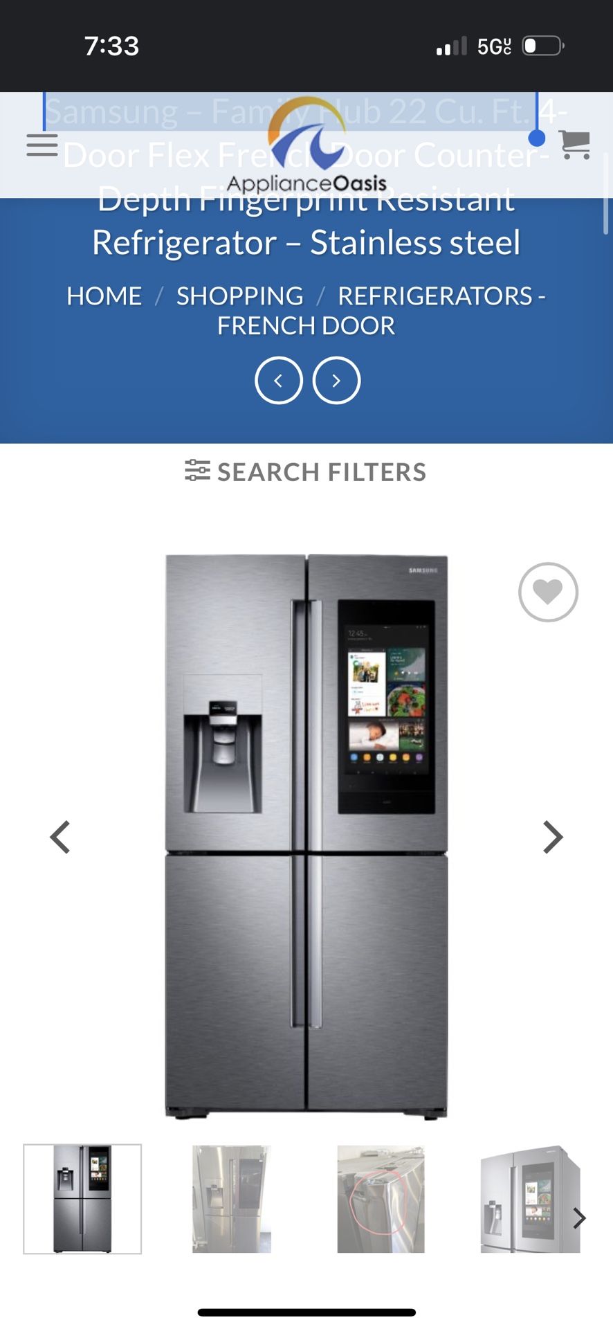 Samsung Refrigerator High tech RF22N9781SR