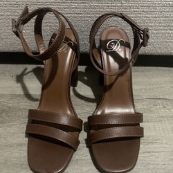 Brown High Heels Shoes Size7 For Women