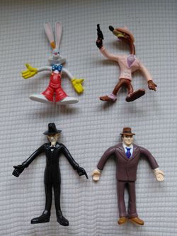 Roger Rabbit rubber toys lot of 4