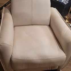 Electric, White, Leather and Swivel Recliner for Sale - Excellent Shape & Stylish!  I'm Moving!