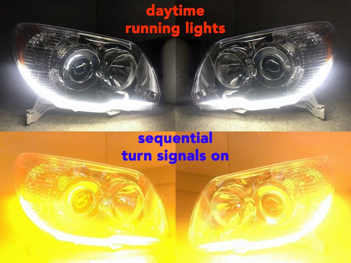 2006 - 2009 Toyota 4Runner Headlight Assemblies with SEQUENTIAL TURN SIGNALS