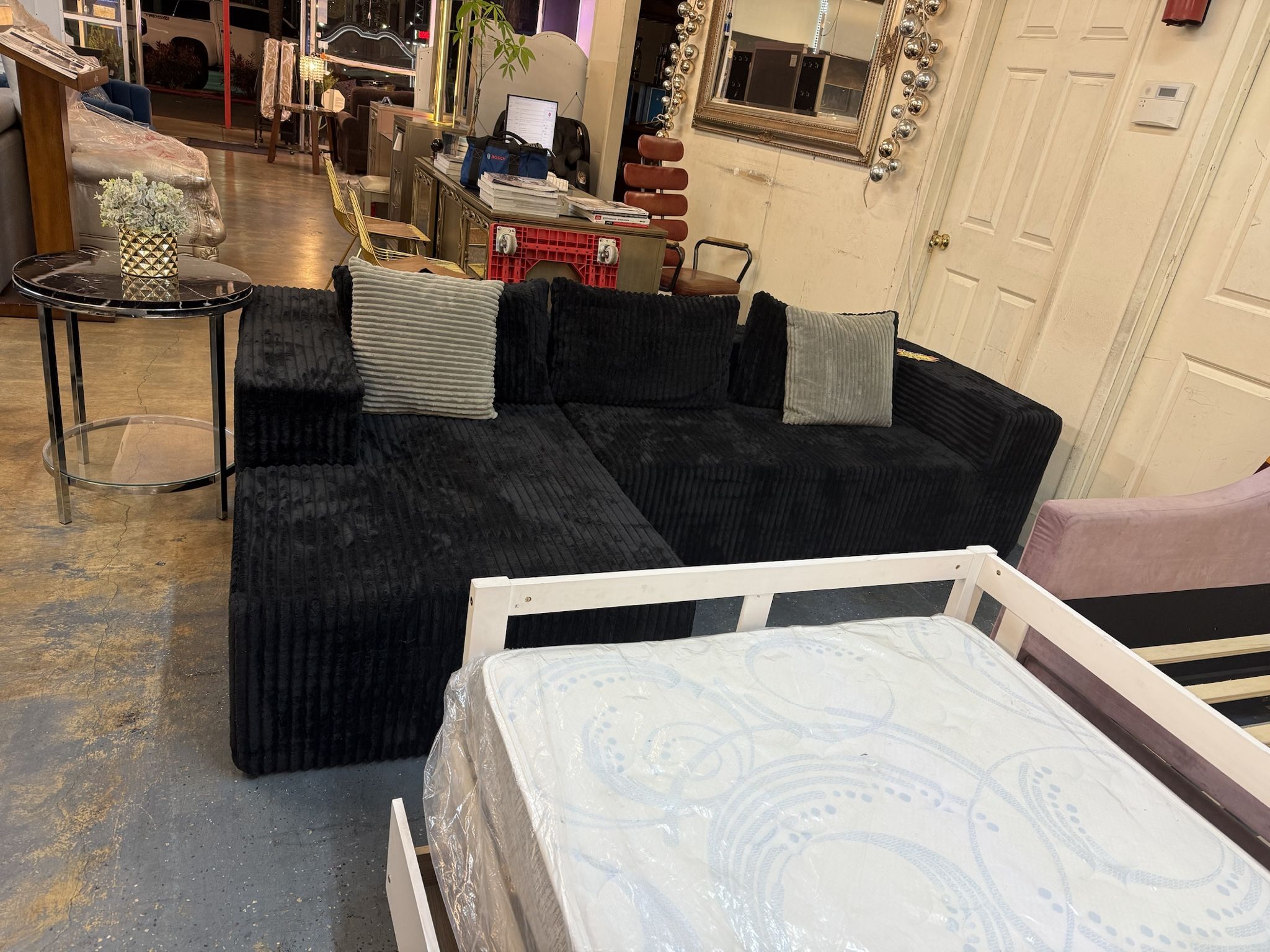 Boneless Black Sectional