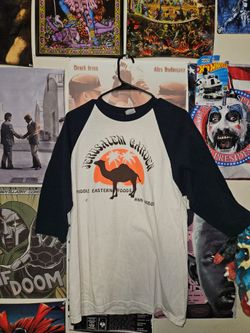 Jerusalem Garden Middle Eastern Foods Ann Arbor Vintage Camel Anvil Baseball Tee