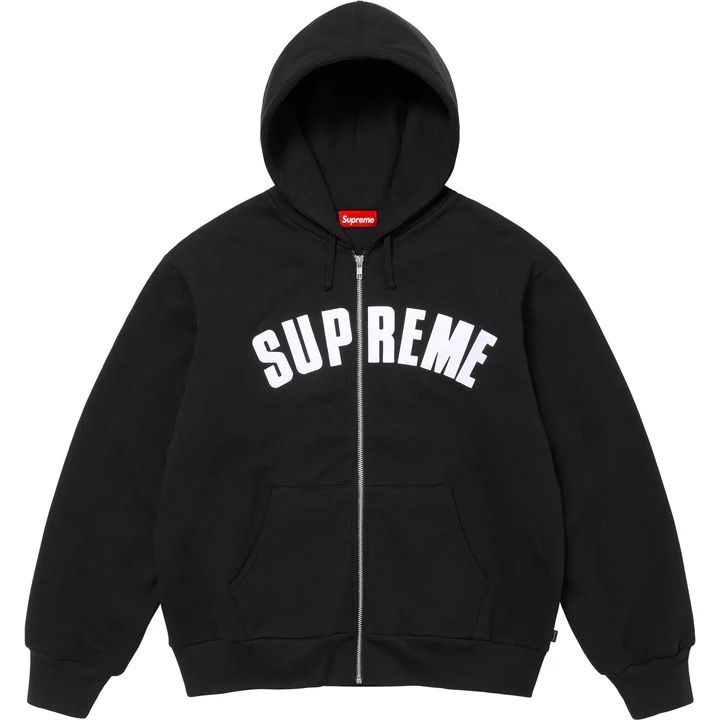 Supreme Black Thermal Zip Up