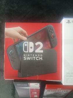 Nintendo Switch 2 Console and PS5 Disc Drive and GAMES