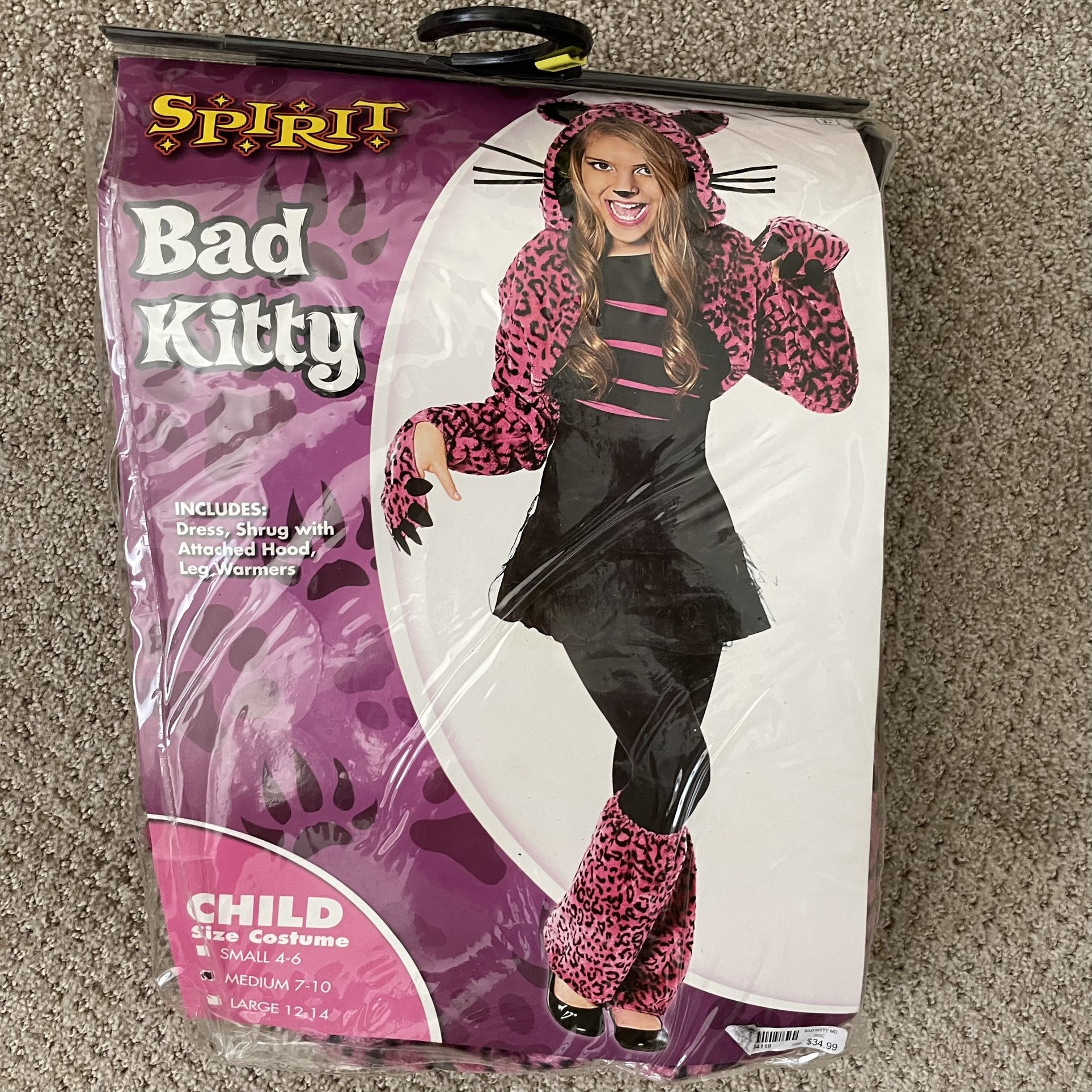 Bad Kitty Child’s Costume Size 7-10