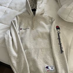 Supreme Champion Hooded Sweatshirt Grey