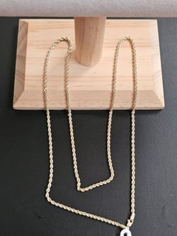 10k gold necklace 24 inch