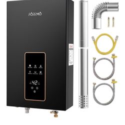 Natural Gas Tankless Water Heater, 4.74 GPM 18L Indoor