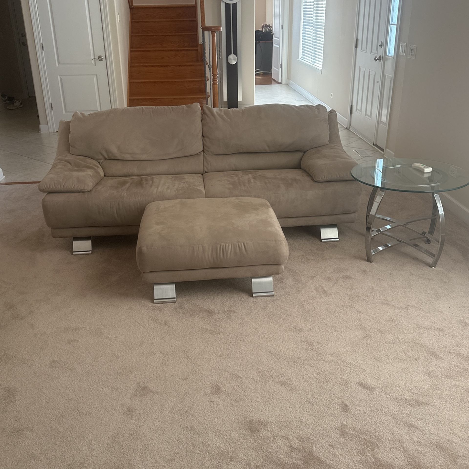 Couch, Loveseat, Chair, And Ottoman. 