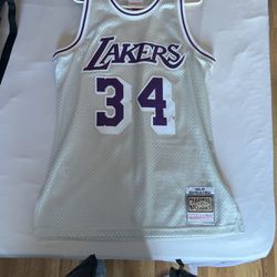 Shaquille O’Neal Mitchell And Ness Lakers Jersey