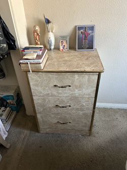 TWO Gold Wood Dressers