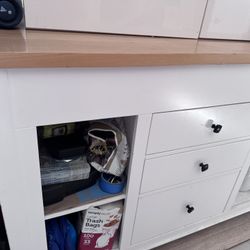 White Kitchen Island With Extension Breakfast table 