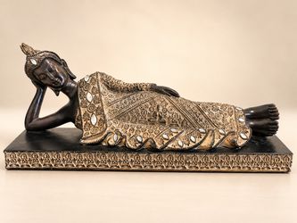 Reclining Buddha Statue with Ornate Detailing