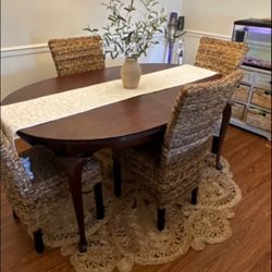 Five Piece Table Set With Four Chairs 