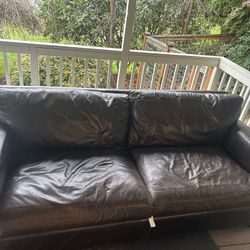 Crate And Barrel Leather Couch