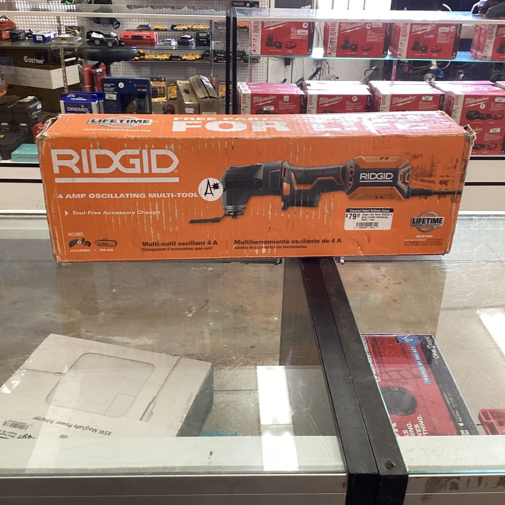 (Used Like New) RIDGID 4 Amp Corded Oscillating Multi-Tool