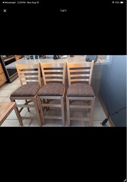 3 counter height chairs