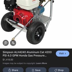 Simpson Honda 4200 Psi Pressure Washer