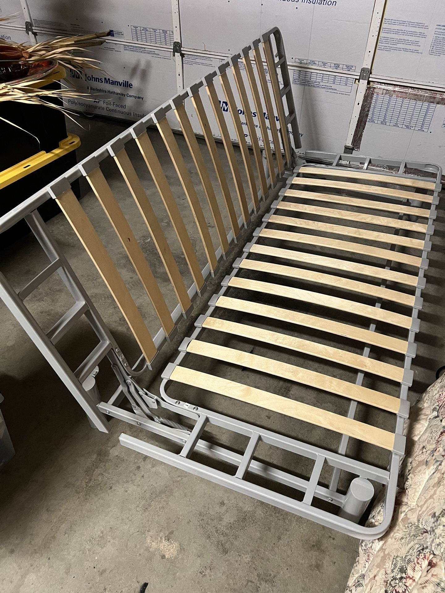 IKEA metal And Wooden Slat Folding Futon Couch/ Bed Frame