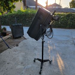 Altman 1000Q Follow Theather Spotlight Mounted On Wheeled Stand