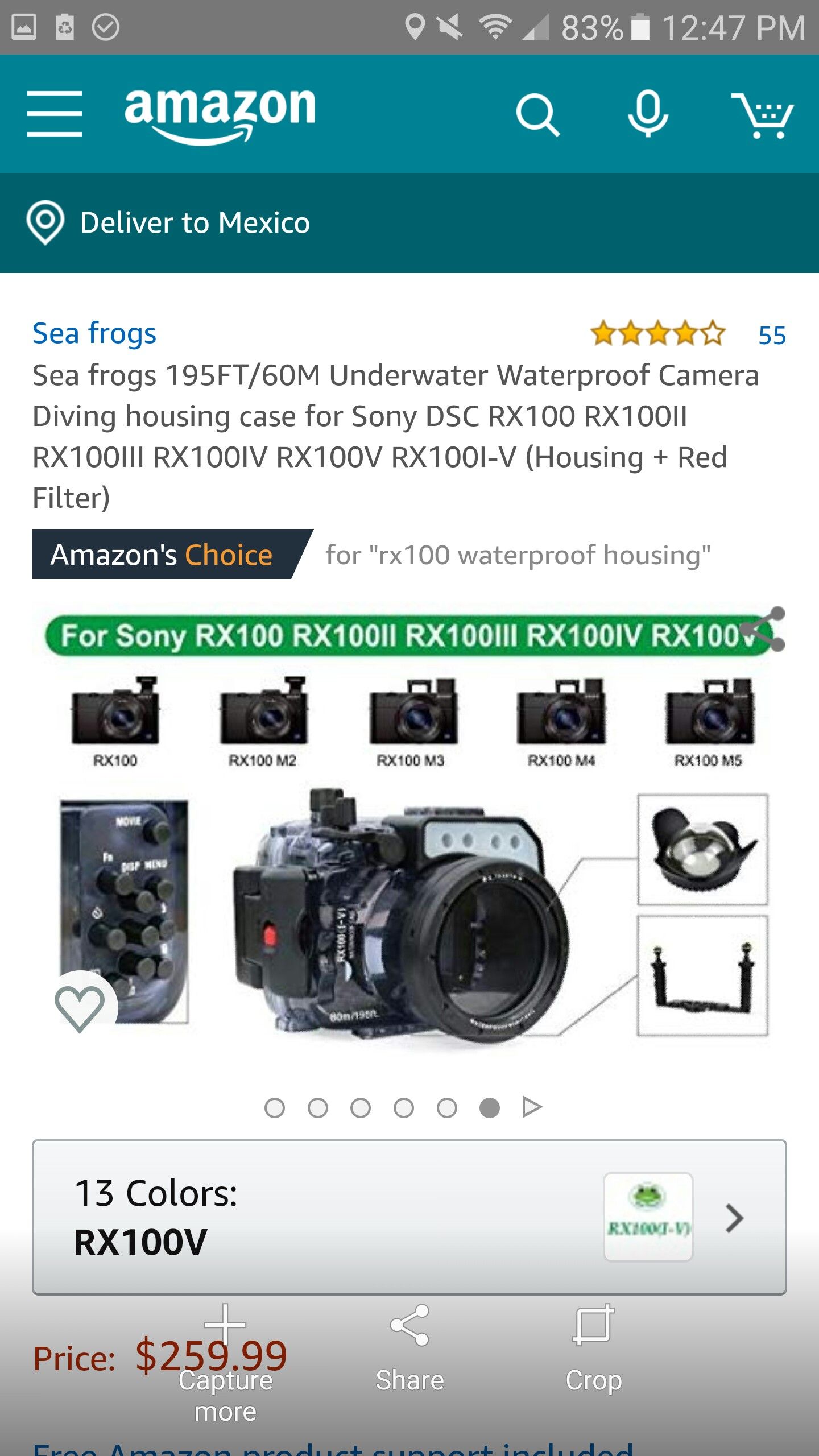 Sea frog waterproof camera