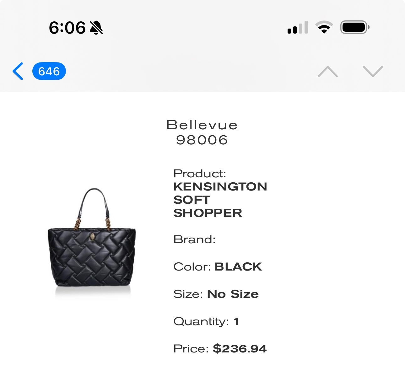 Kurt Geiger Tote Kensington Soft Shopper