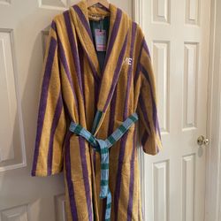 Cotton Bathrobe By Dusendusen Unisex Size Large- New