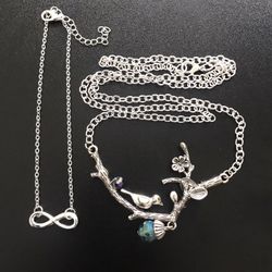 Handmade - 1 of a Kind - Bird Swing Necklace