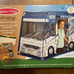 Brand New Melissa & Doug Let’s Explore Camper Tent Play Set 