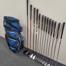 Men's Callaway and Taylormade Golf Clubs Set 