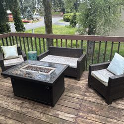 Patio Furniture With Propane Firepit Table