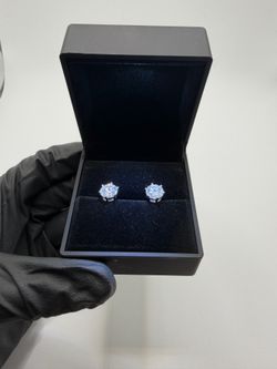 VVS1 2ct Earrings 925 Sterling Silver GRA Certified