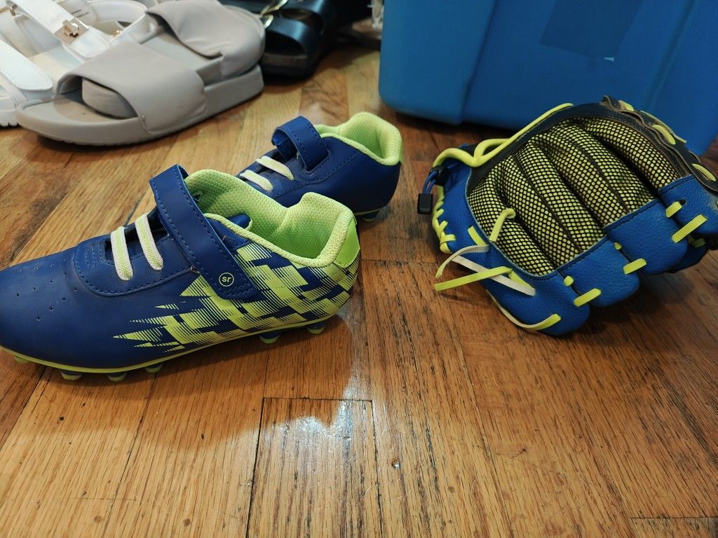 Baseball Cleats & Glove