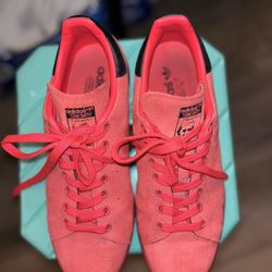 Adidas Original Stan Smith Men's Suede Red Sneakers Trainers Rare Sz 8