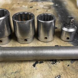 3/4" Drive Impact Socket Set with Adapter and Extender, Proto, Bonney