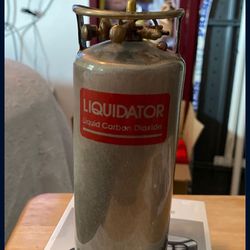 Miniature Liquidator Liquid Carbon Dioxide UN 2187 Tank W/ Gauge