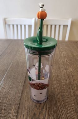 Peanuts Snoopy Halloween Cold Cup Tumbler with Straw