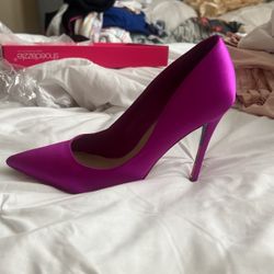 Purple Satin Heels 