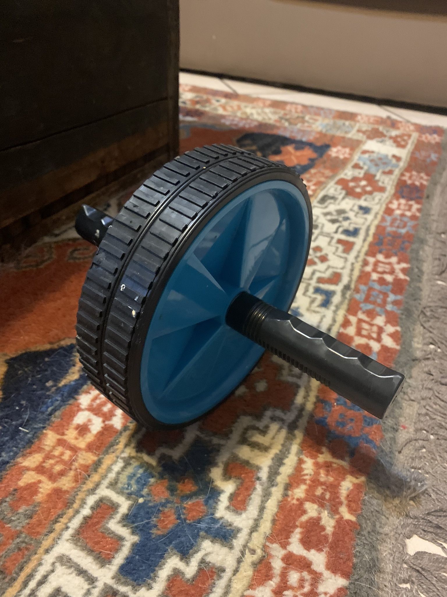 Ab Roller Double Wheel Abdominal Fitness Gym Excercise Equipment Core Workout Training