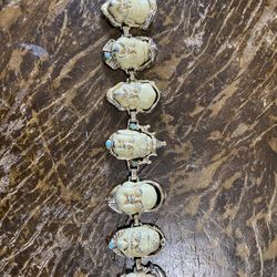 Golden Faces Bracelet 