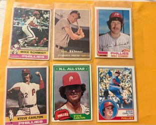 Vintage Philadelphia Phillies Baseball Cards Lot of 6