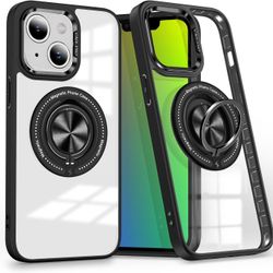 for iPhone 13 Case with Transparent Stand Phone Case, Full Body Shock Protection for Men/Women Girls Phone Case 6.1 inch -Black Brand: LIJMNXC  Brand 